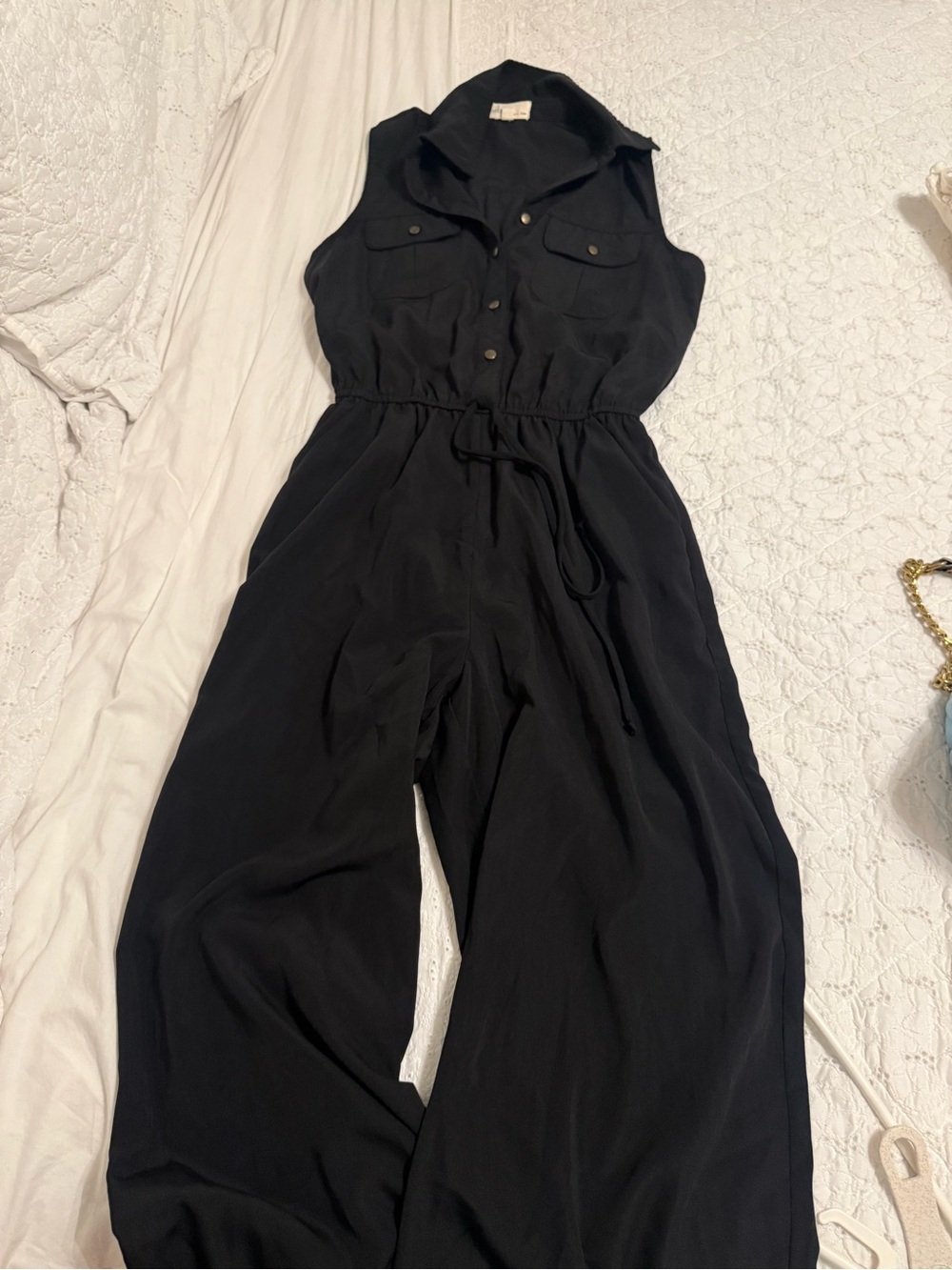 Classic Black Sleeveless Jumpsuit
